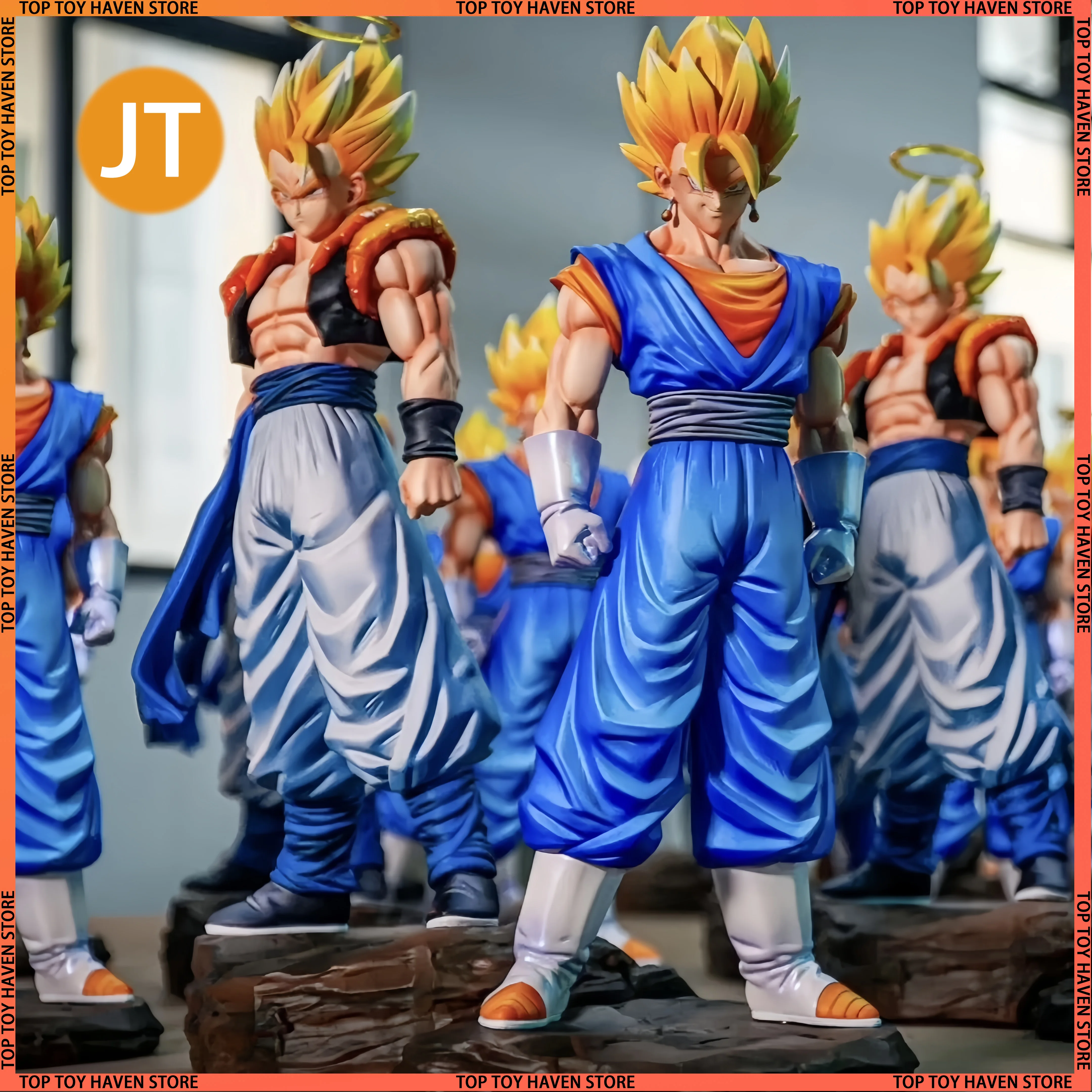 

Jt Dragon Ball Mountain And River Twin Kings Gogeta Vegeta 3.0 Anime Peripheral Gk Action Figure Desktop Decoration Gift