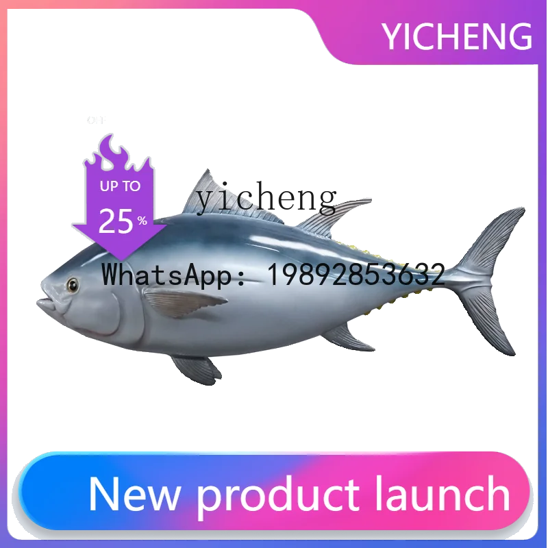

X1 большая скульптура рыбы, имитация тунца, модель орнамента, ресторан, морепродукты, подвесное украшение