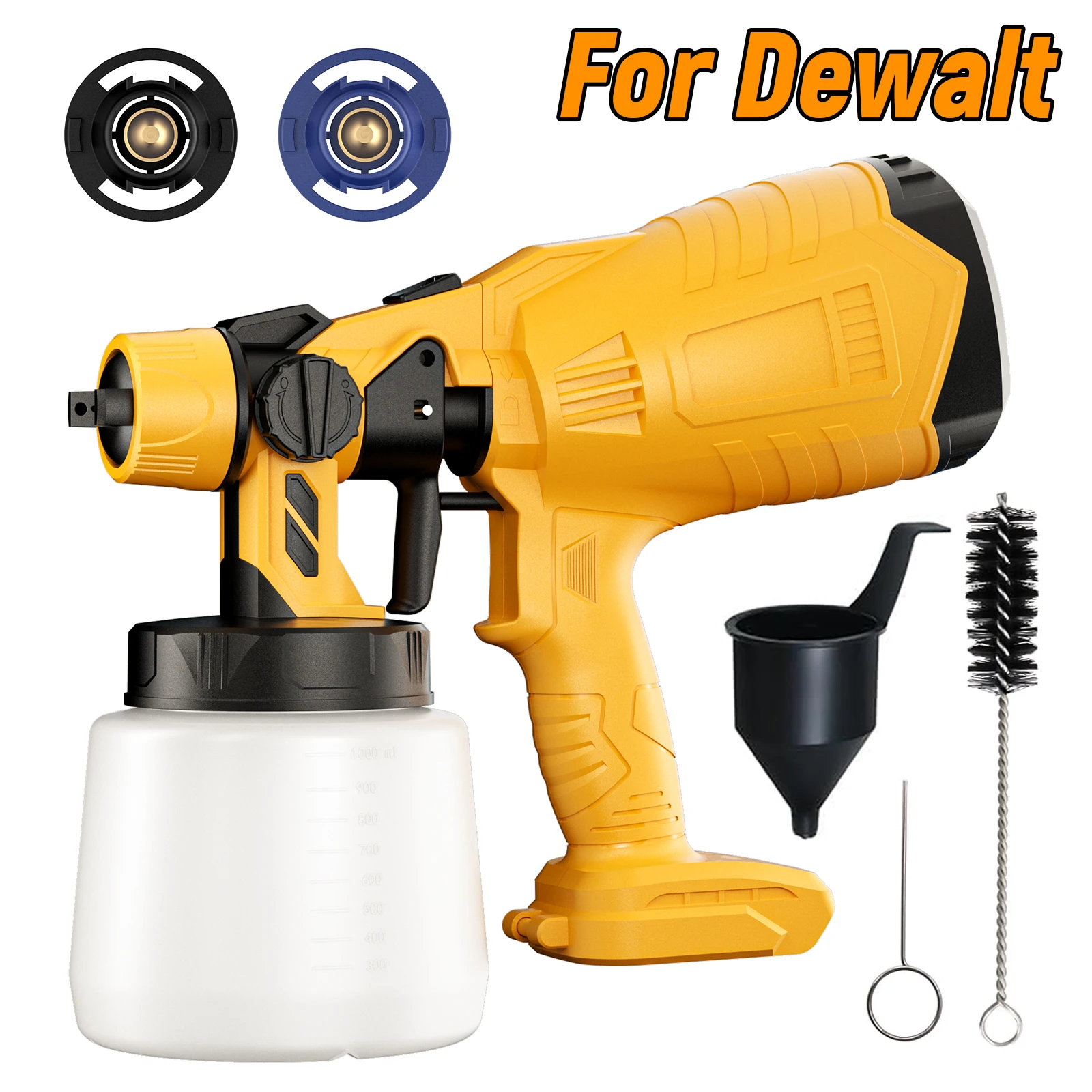 Bonacell Cordless Paint Spraying Tools Paint Sprayer For Dewalt DCB200 Battery DCB201 DCB547-XJ DCB609 Multiple Spray Patterns