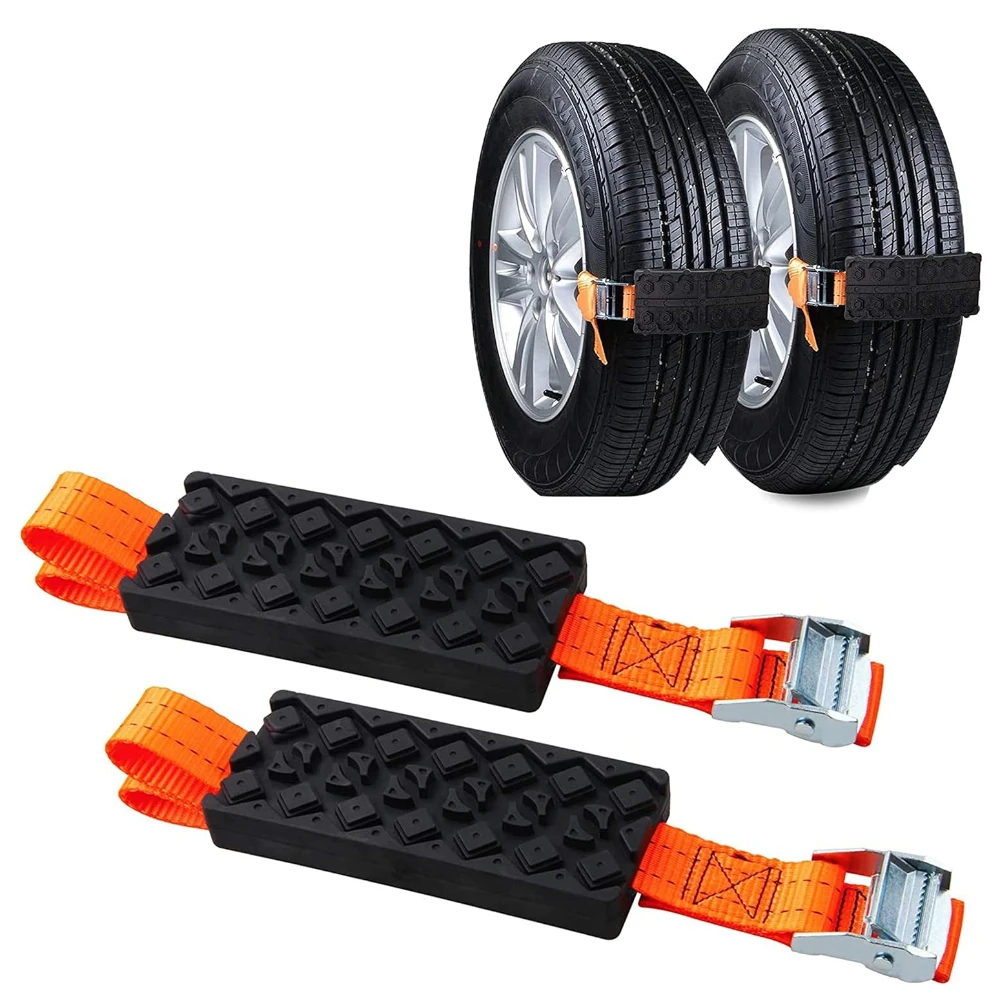 Anti-Skid Tire Chain Emergency Anti-Skid Tire Blocks High Strength Snow Chains Mud Sand Tire Traction Device Winter Driving