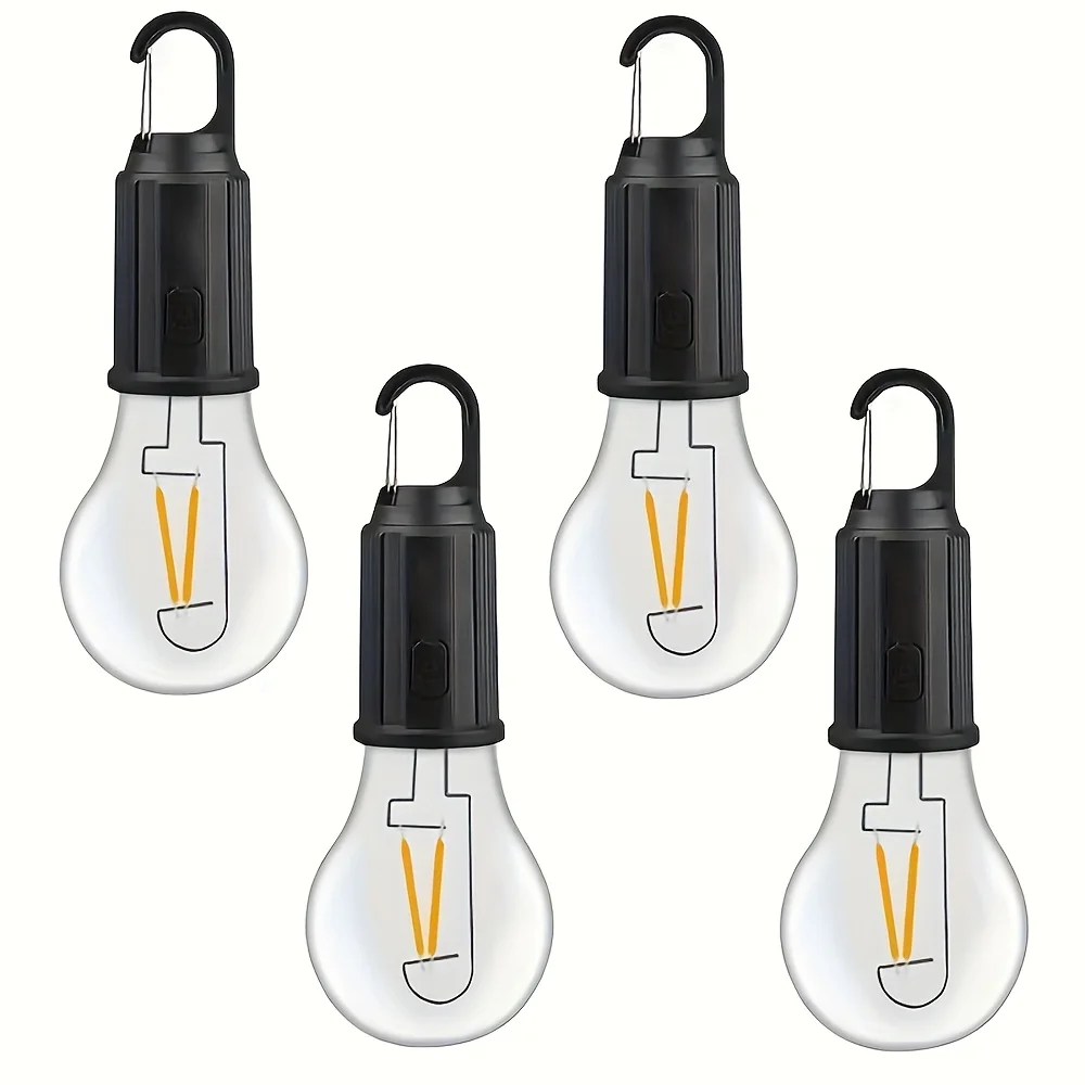 Lámpara Solar de Camping Recargable, Bombillas LED de Filamento, Luces para Tienda de Campaña, 3 Modos, Impermeable, Lámpara de Emergencia para Senderismo y Pesca