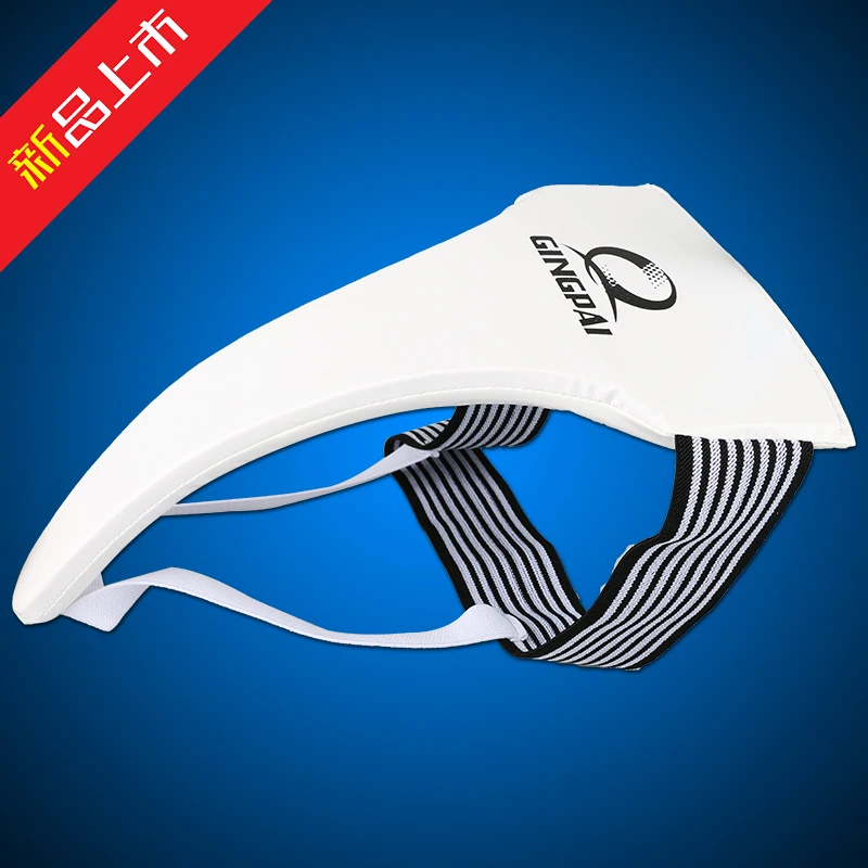 Taekwondo Groin Guard Protector para Homens e Mulheres, Protetor Virilha, Kicking Boxing, Karatê, Suporte de Alta Qualidade, Branco, Criança