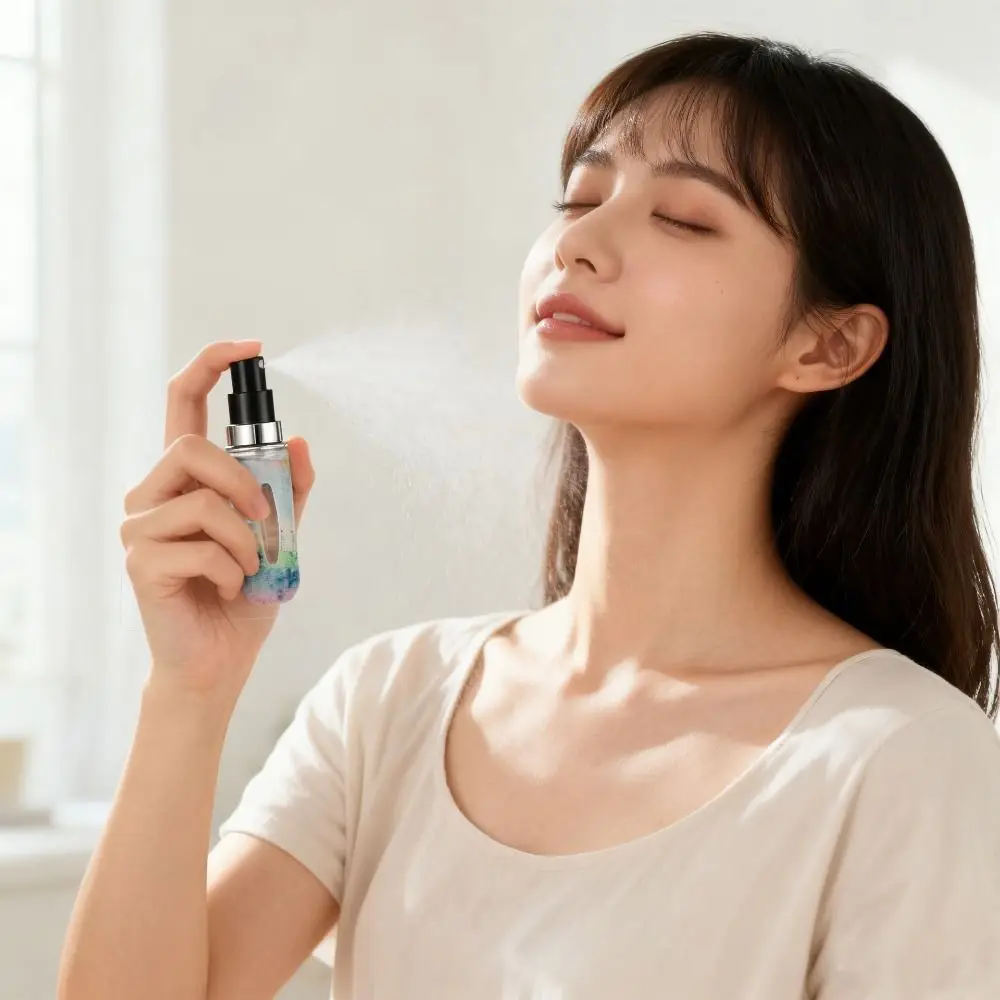 Fashion 5ml Mini Perfume Bottle Refillable Empty Spray Rotating Bottle Storage Sprayer Portable Empty Cosmetic Containers