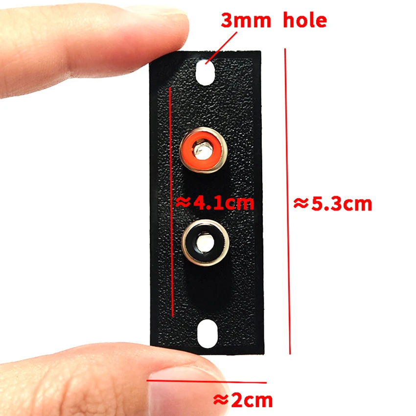 5 Stück 2-Loch RCA Lotus Buchse Wandmontageplatte Anschluss Audio AV Lautsprecher Verdrahtungsanschluss Leistungsverstärker AV-Adapter