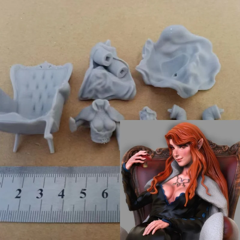 

Lenore Full Resin Figure Model Kit 1/24 Scale 75mm Assemble Miniature Unassembled Unpainted Diorama Toys