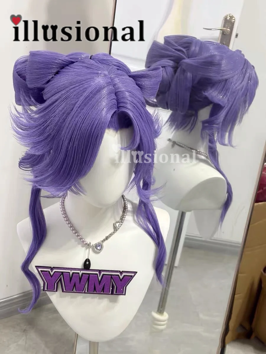 

Ahri's wig LOL After Hours Spirit Blossom Springs Ahri Wig Cosplay Prestyled Wig Purple curly