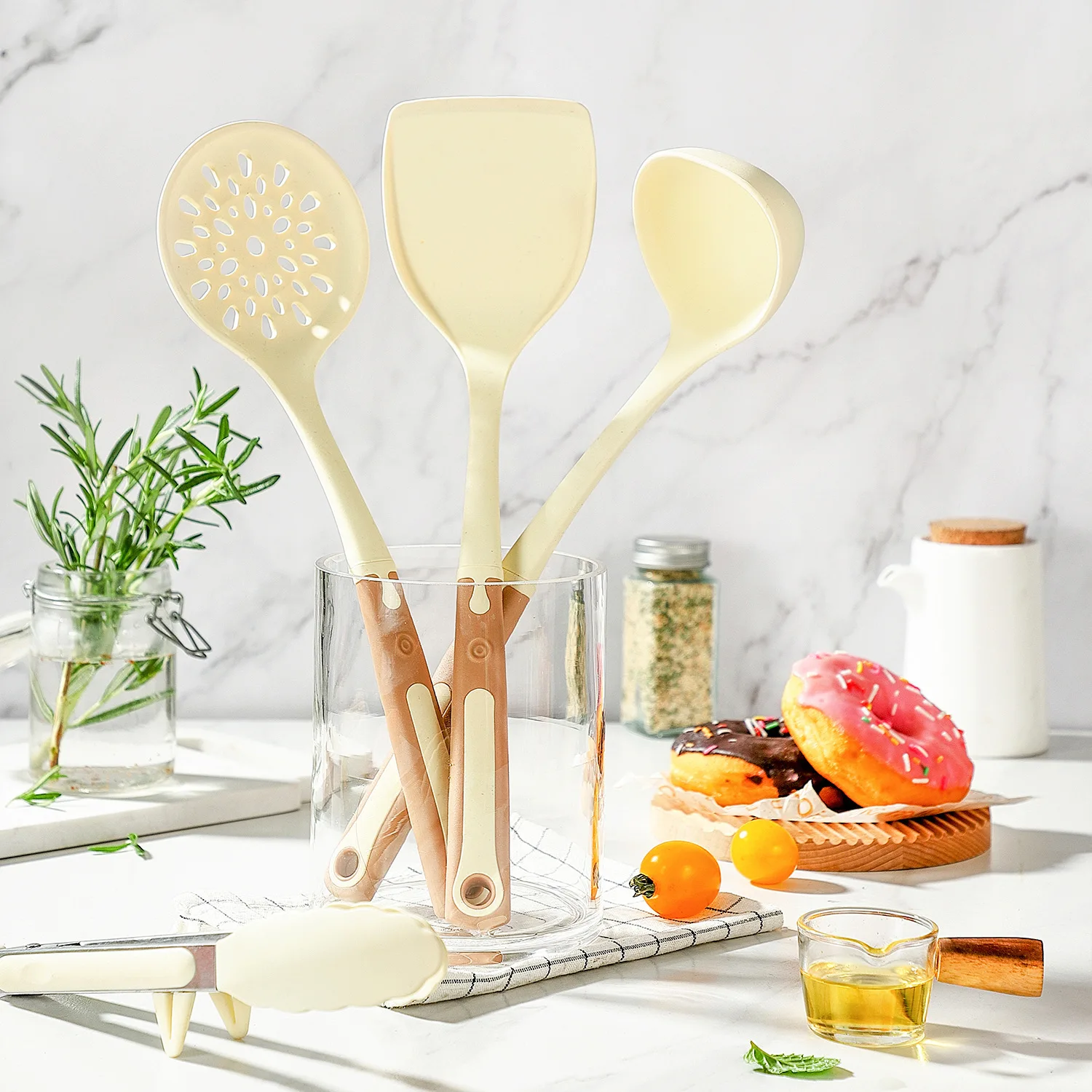 

HYS Silicone spatula Non-stick pan Cooking spatula Vegetable spatula Kitchenware set Household kitchen does not hurt the pan