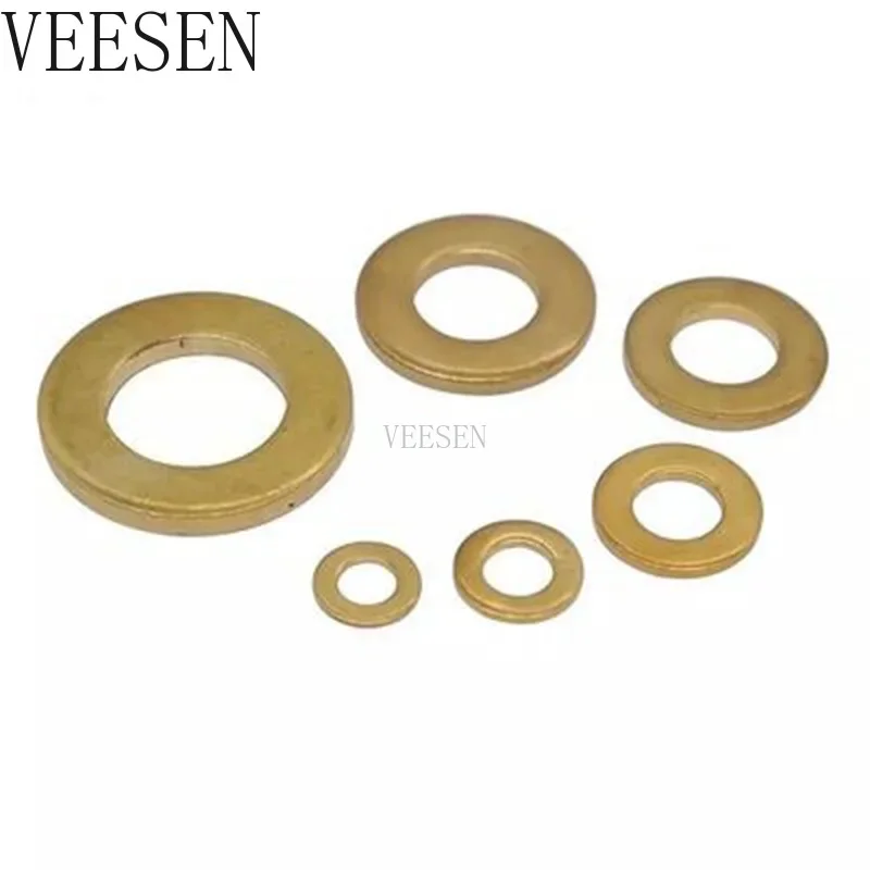 

250pcs Meson Pad Copper Sheet Metal Collar Brass Flat Washer Gasket Ring Kits