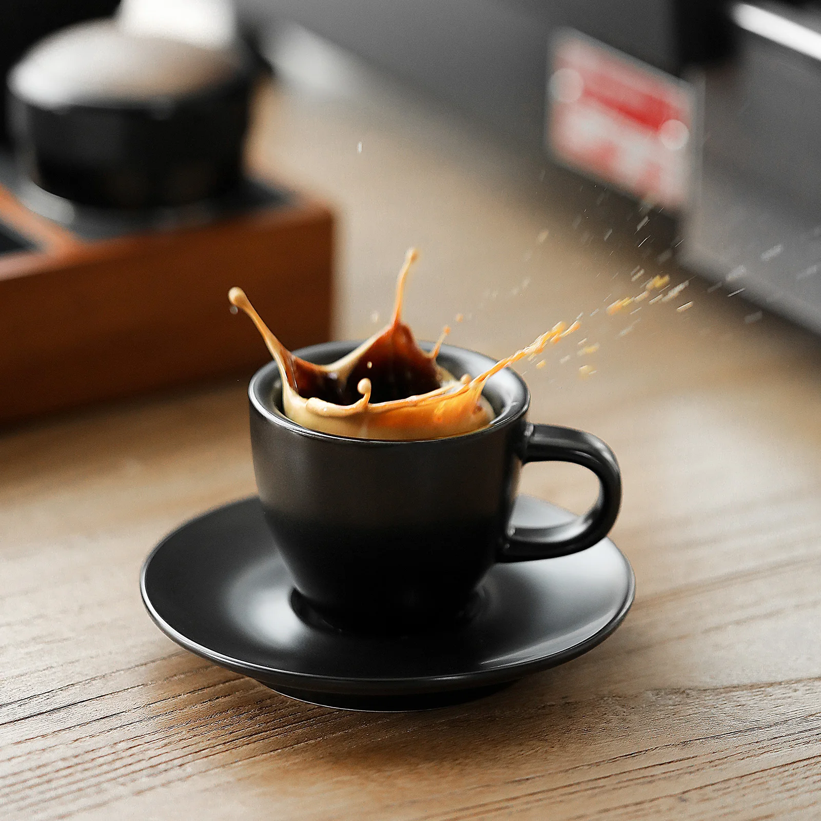 MHW-3BOMBER Espresso Mug 80ml Ceramic Coffee Cup and Saucer Professional Home Barista Latte Art Mug Exquisite Kitchen Accessorie - view 2