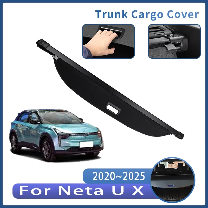 Car Trunk Bracket For Neta U X 2020~2025 2023 2024 Rear Trunk Cargo Cover Retractable Curtain Partition Privacy Auto Accessories