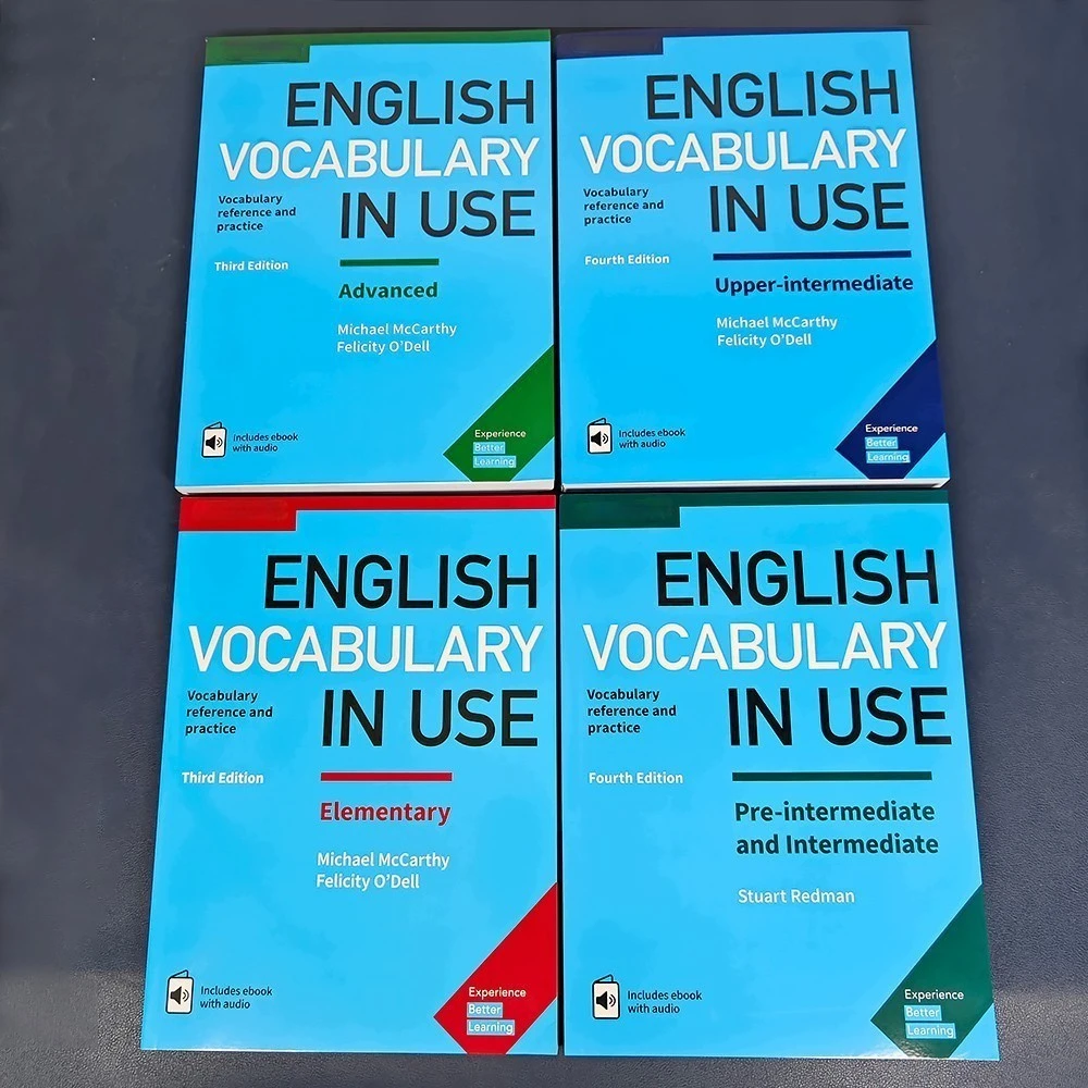 Libros de colección de vocabulario en uso, preparación de pruebas en inglés, libros de texto profesionales, primaria intermedia avanzada, 1 ud.