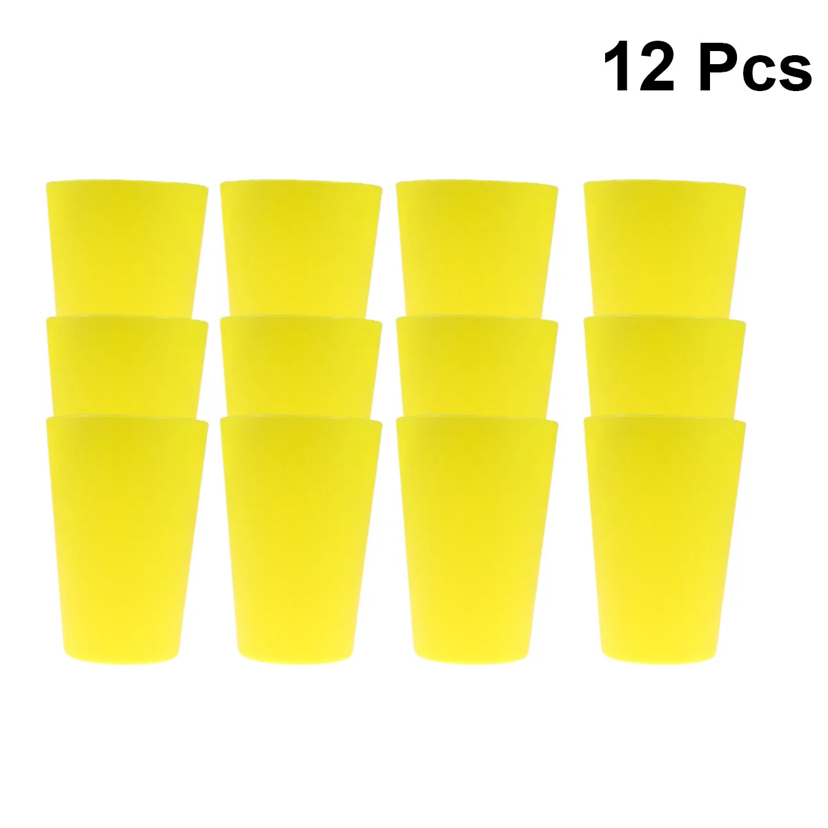 

12 Pcs Color Cups Frosted Drink Bulk High Capacity Colored Yellow Beverage Drinking Banquet