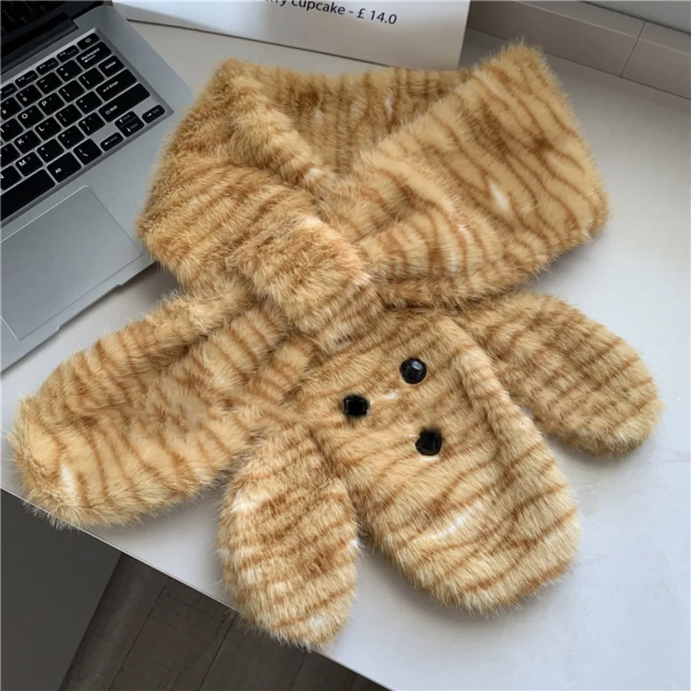 

Модный мягкий теплый шарф-ушанка Kitty Harajuku Subculture Y2K, шарф-наушник, милый ветрозащитный зимний шарф-ушанка для езды на велосипеде