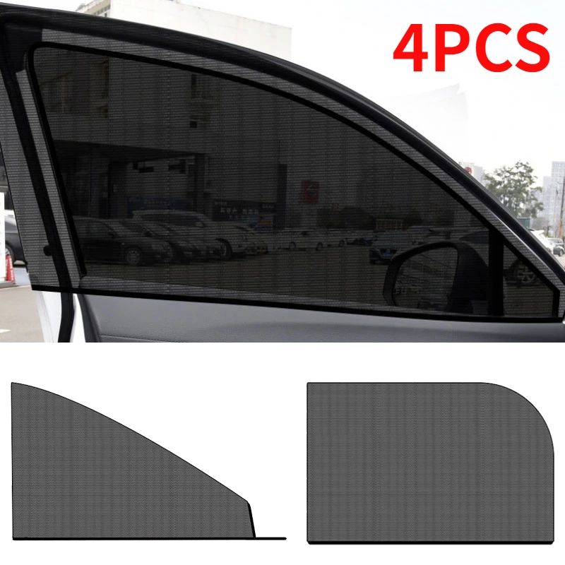 Car Sunshade Curtains Universal Side Window Shades Curtains Protection Repellent Mosquito Mesh Net Sunshade Auto Accessories