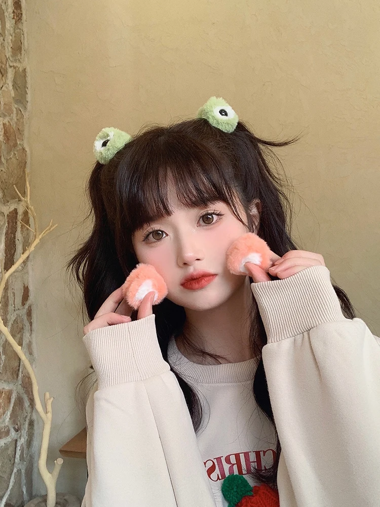 New Fashion Side Clip Three-dimensional Cat Ear Hairgrips For  Plush Hairpin Japanese Cute Bangs Clip Headdress Hair Accessories