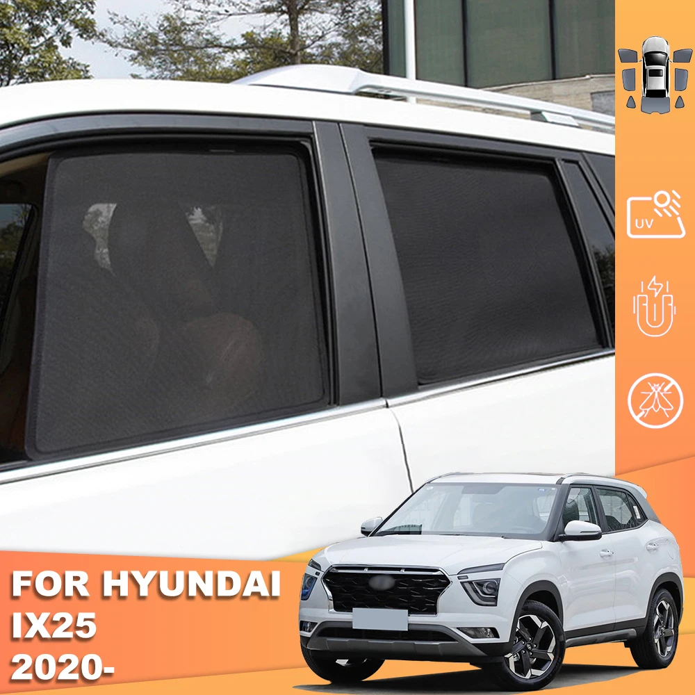 

For Hyundai Creta SU2 2020 2021 2022 Ix25 Magnetic Car Sunshade Front Windshield Frame Curtain Rear Side Window Sun Shade Visor