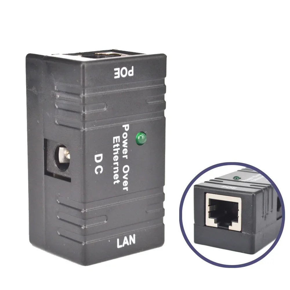 محول حاقن فاصل POE صغير تيار مستمر ملحقات CCTV عبر إيثرنت RJ45 سلبي لكاميرا مراقبة شبكة LAN IP