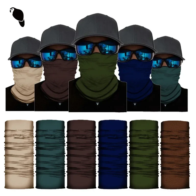 Bandana Man Balaclava Buff on Neck Warmer Outdoor Cycling Motorcycle Bandana Windproof Camouflage Face Mask Scarf Sun UV Shield