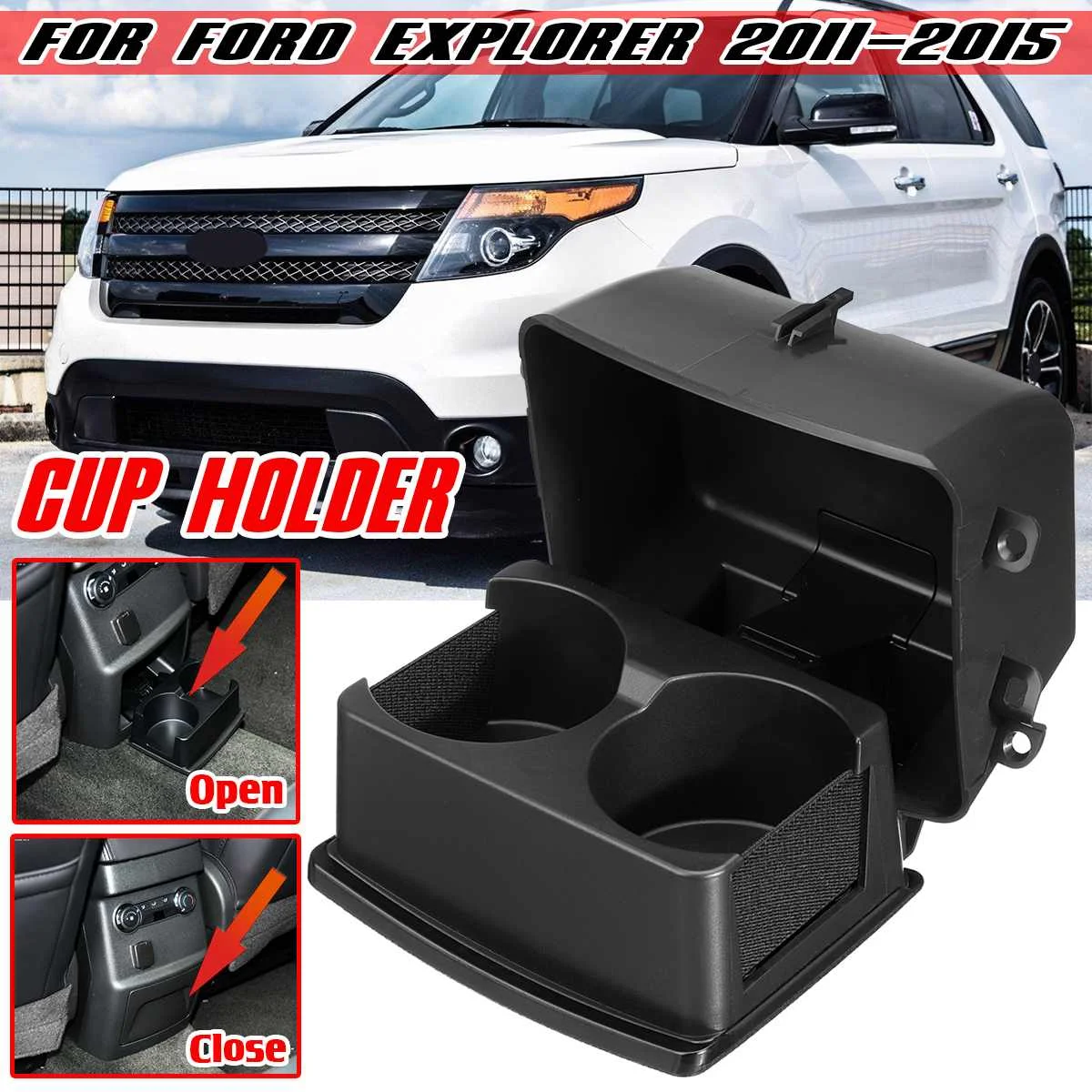 Hot Car Center Console Insert Water Drinks Cup Holder Mount Drinks Holders For Ford For Explorer 2011-2015 BB5Z7813562BA