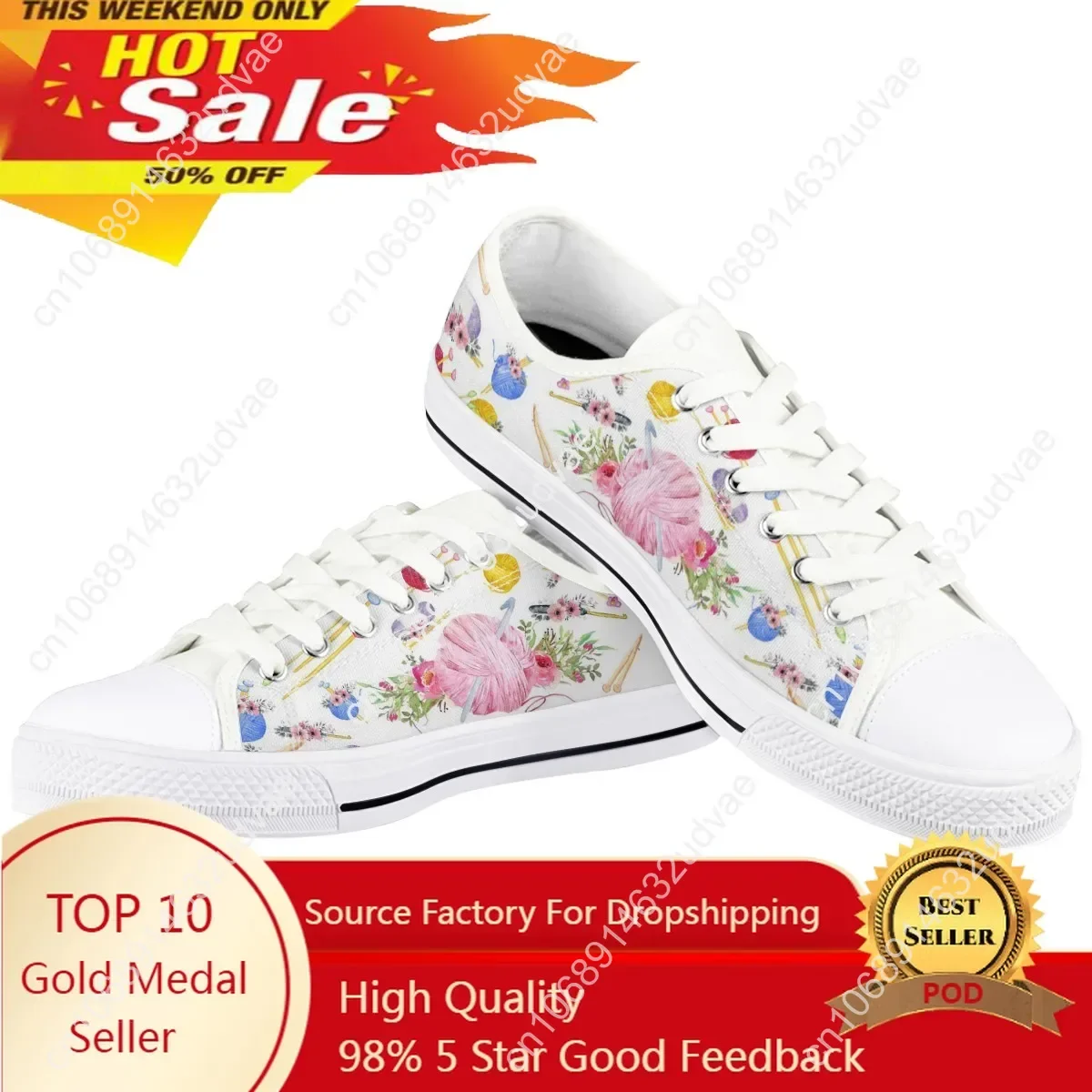 

Love Sewing Women's Vulcanized Canvas White Sneakers Flat Shoes