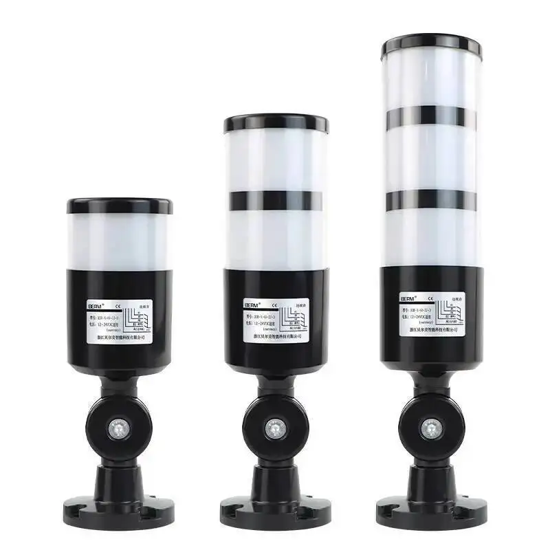 Multi-layer Warning Light 60MM Tri-color Signal Tower Light LED Machine Tool Equipment Alarm Light 220V Sound and Light Alarm