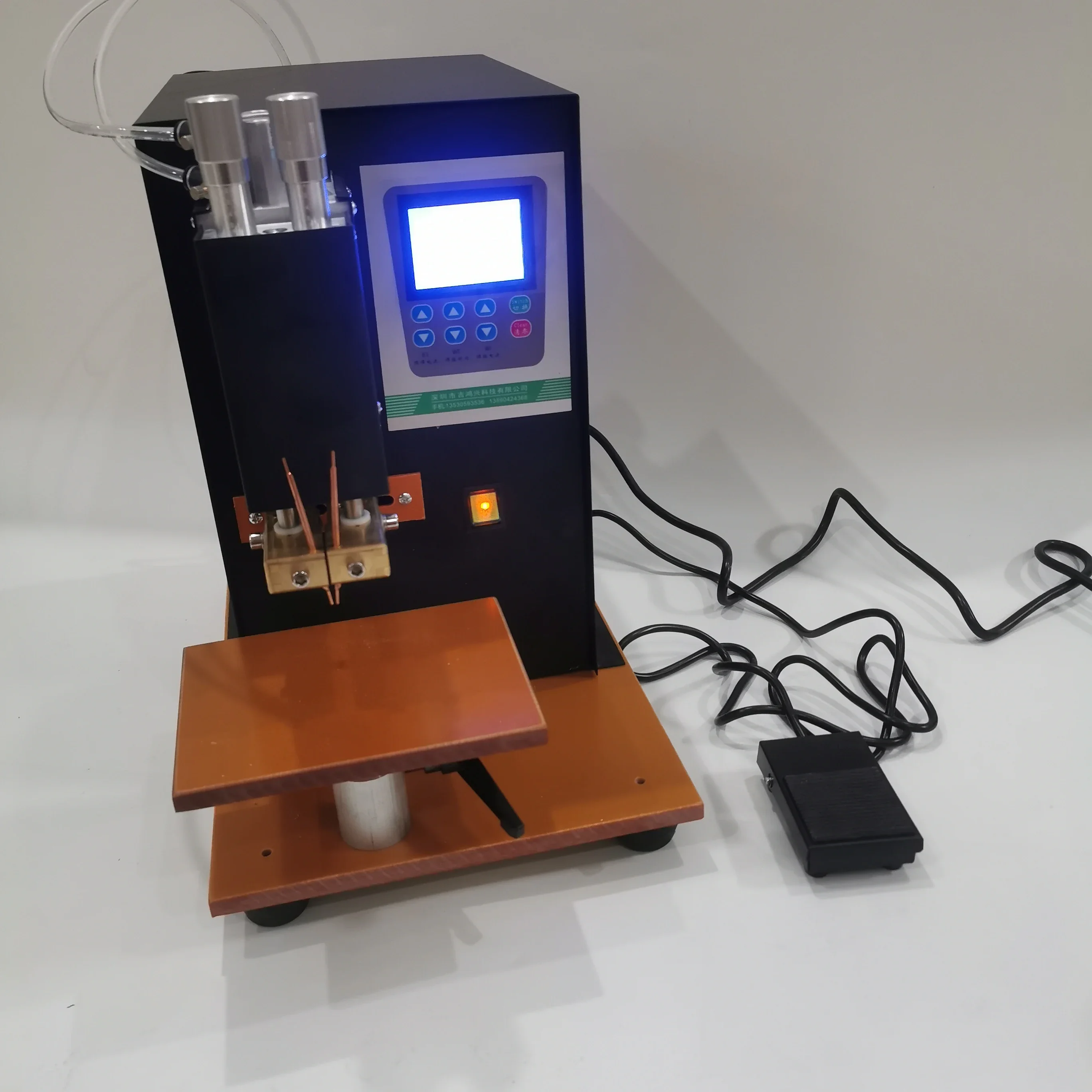 

15KVA Pneumatic Spot Welding Machine 18650 Lithium Battery 0.05mm- 0.30mm Semi automatic Battery Spot Welder