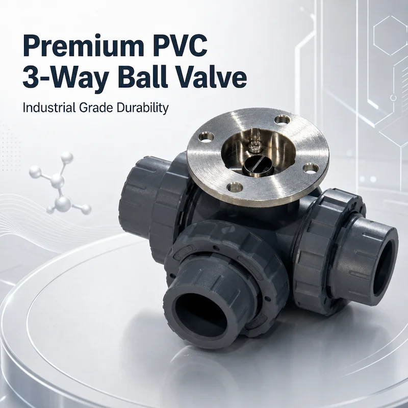 Electric Three Way Motorized Ball Valve DN20 PVC UPVC PN10 Flow Control Water OEM RDNT-400