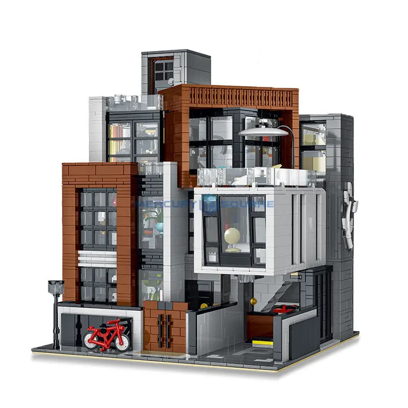 Modern Villa Series Modular Building 10204 Cube Brick Creative House View Model Blocks Education Toy Gift For Children Boy Girl