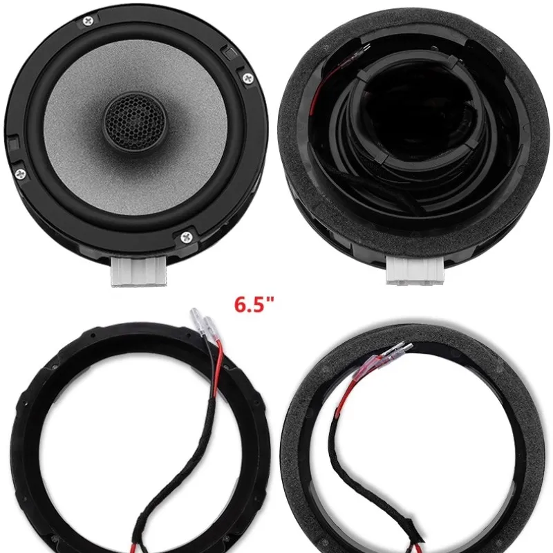 

for VW golf mk4 mk6 mk7 mk8 Car Audio Parts Front Back Speaker Adapter wiring Cable Rings Bracket 8 to 6.5" Inch