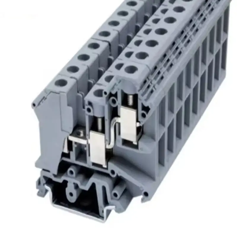 

50pcs UK 10 TWIN Double layer Screw Terminal Blocks Uk terminal block connection U/L CE RoHS Approval