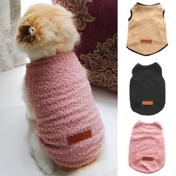 Warm Fleece Puppy Outfit  Dog Clothes Soft Windproof XS-L Teddy Velvet Autumn Winter for Small Medium Dog Cats