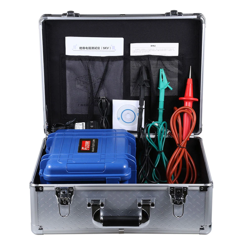 FUZRR ES3035E + 10KV مقياس مقاومة العزل Megohmmeter 0.01Mohm2000Gohm مع علبة ألومنيوم