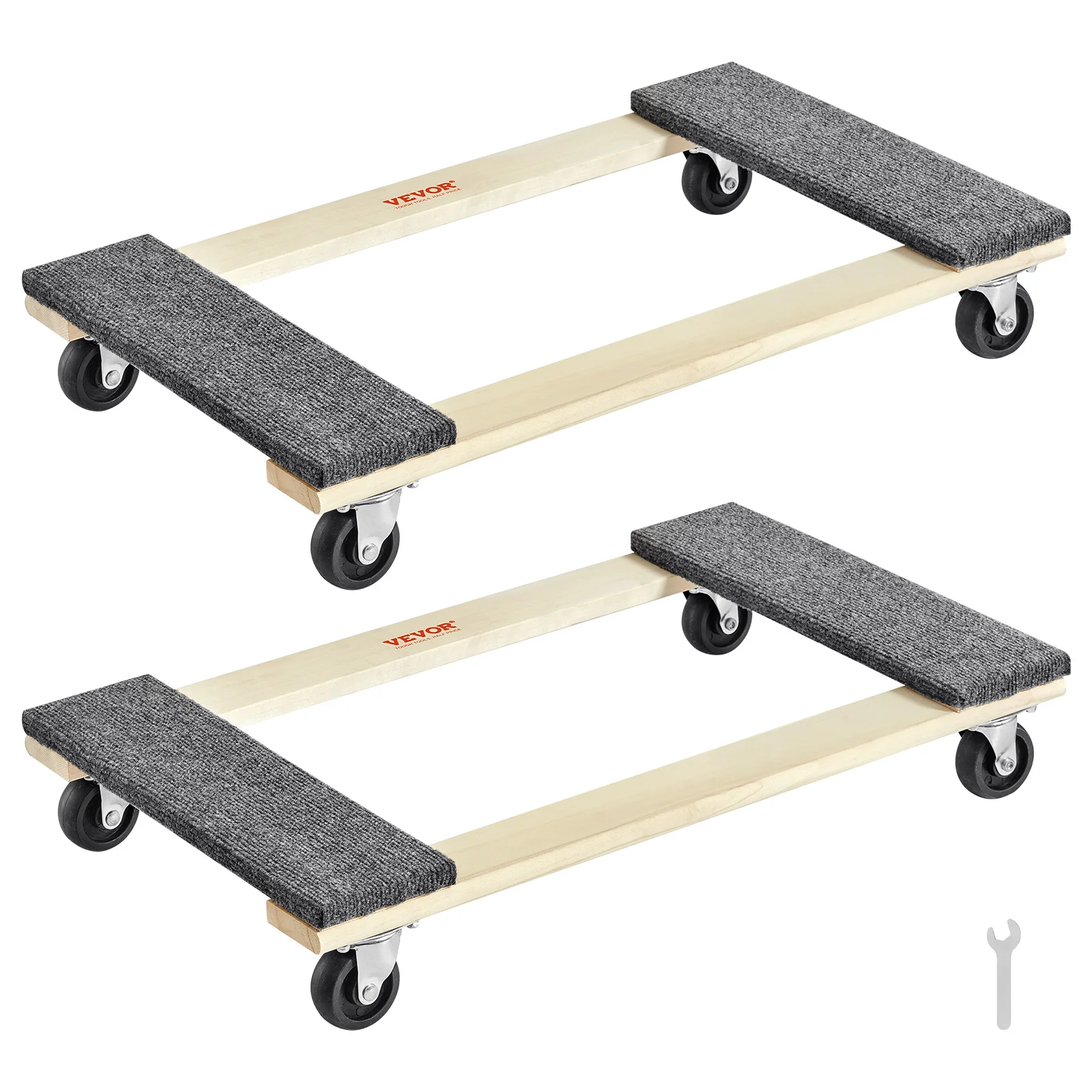 Furniture Dolly, 1000 lbs Each Load Capacity, 2 Packs, 18