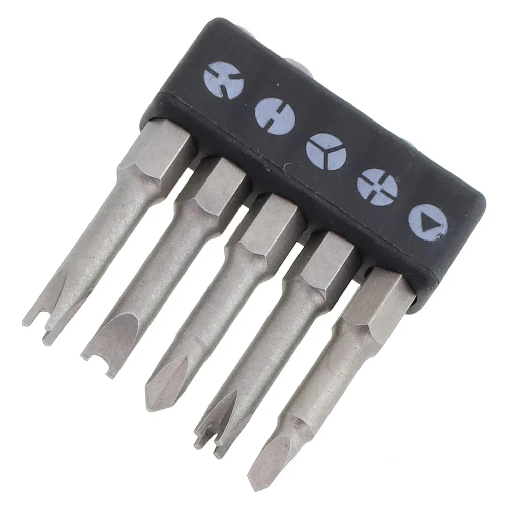 5pcs 50mm Special-Shaped Screwdriver Set U-shaped Y-Type Triangle Three Points Four Points Screw Driver Bits Hand Tool