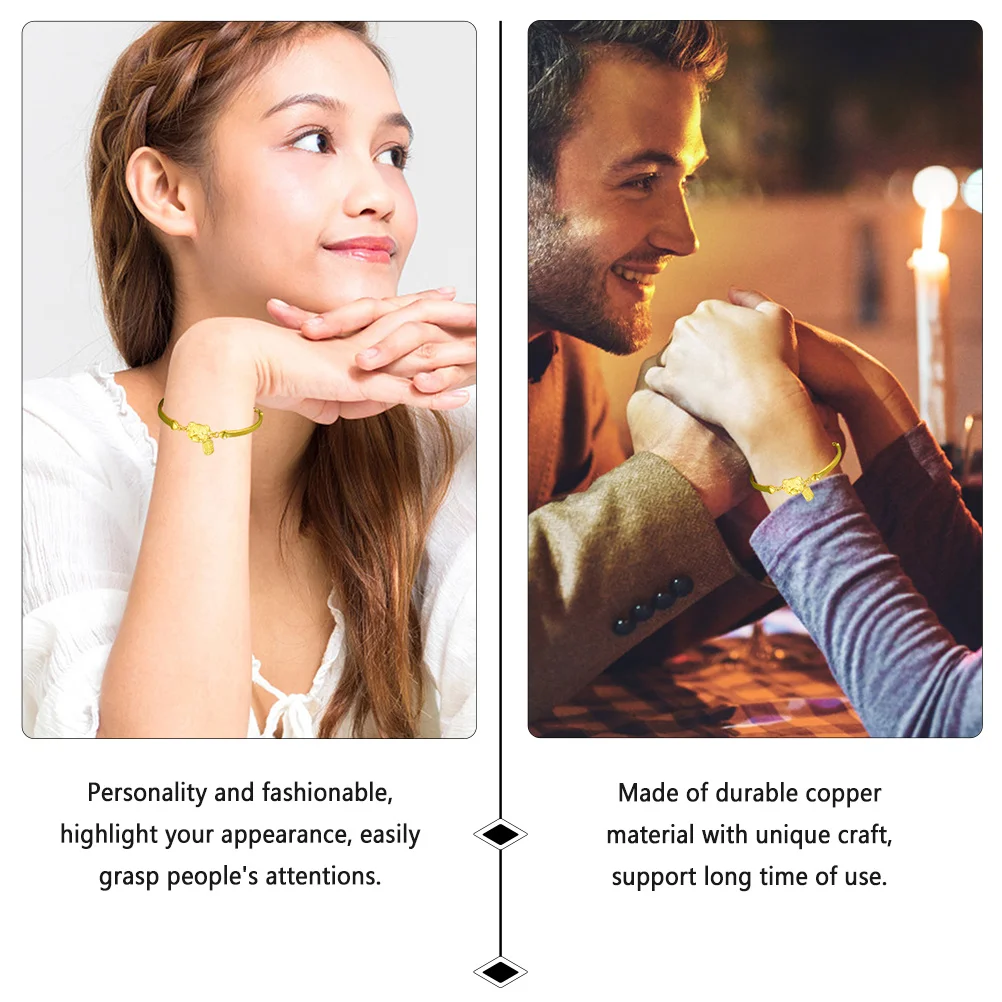 

Fashionable Copper Bangle Bracelet with Tiger Charm Design Women Wristband Hand Jewelry Gift for Stylish Wrist Decor