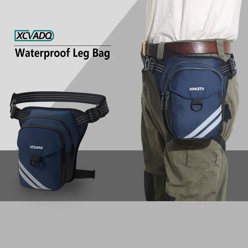 

1pcs Men's Tactical Motorcycle Thigh Pouch Bag Drop Leg Bag Multifunctional Hip Pack for Riding Cycling Hiking Climbing