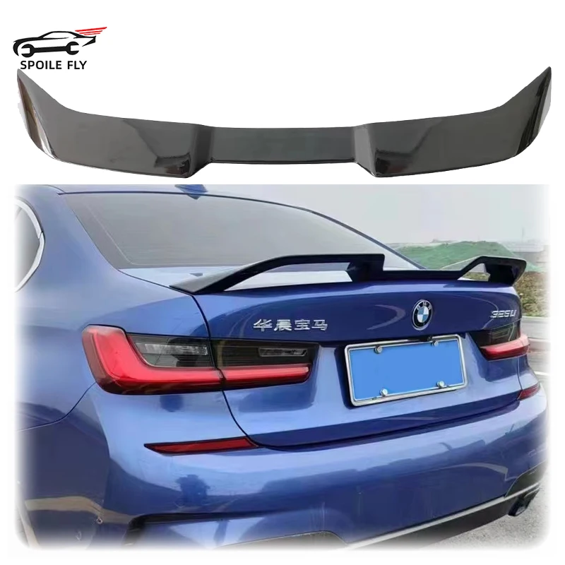 

2019 to 2023 For BMW 3 series G20 G28 320i 325i 330i M340i Spoiler Carbon Fiber Glossy Black By ABS Rear Trunk Wing Spoilers