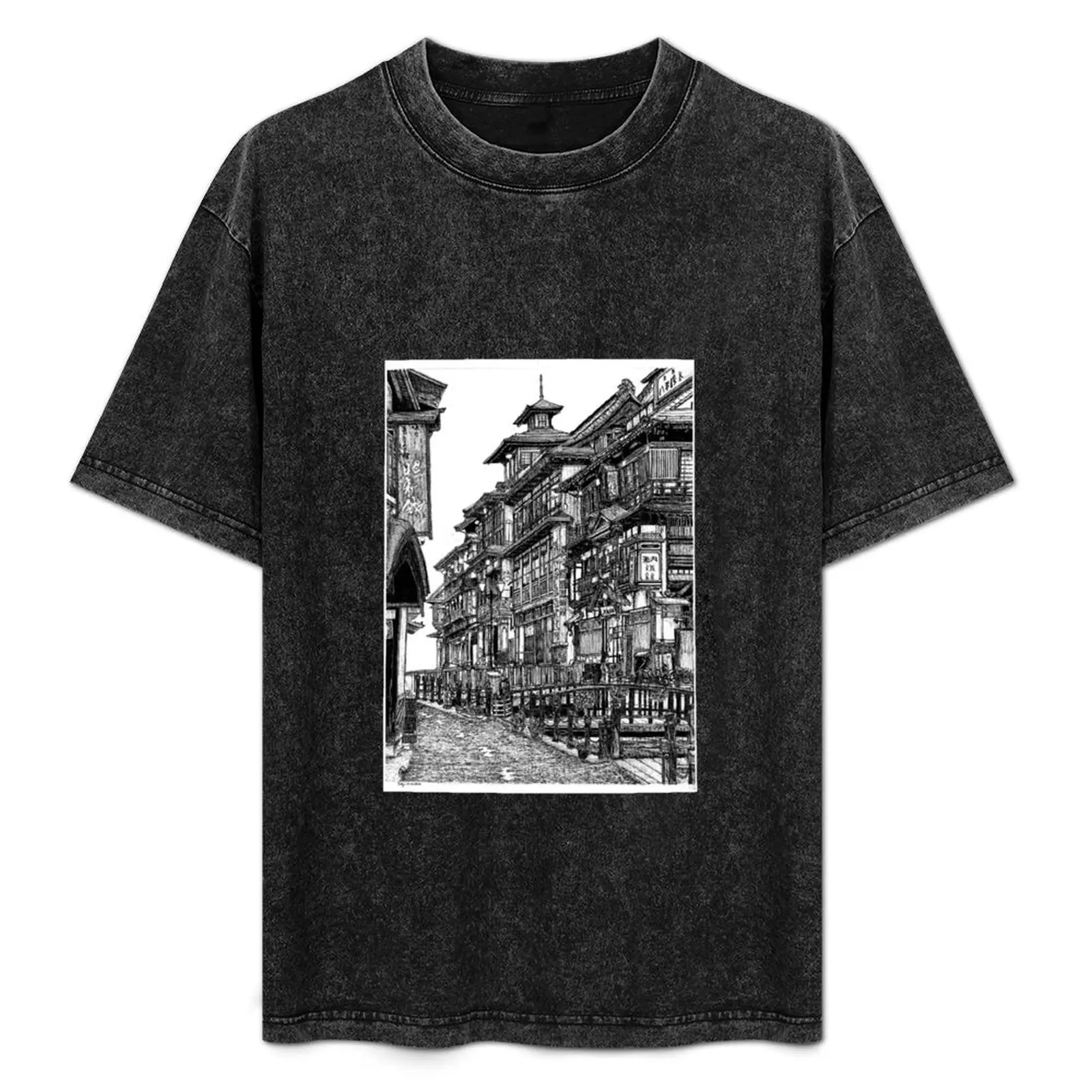 

Ginzan Onsen, yamagata, Japan. T-Shirt cotton t shirts man 100% man t shirt cotton T-Shirt