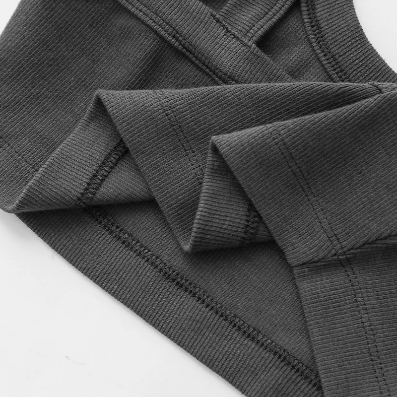 Gestrickte Baumwolle Frauen Rohr Top Stretchy Rippen Ärmellose Streetwear Schlank Weiß Crop Tops Sexy Sommer Tops Cami Femme – Detail 31