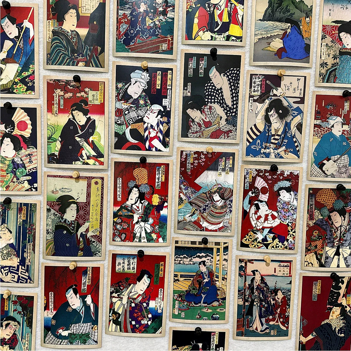 Tarjetas Postales Ukiyo-e de Toyohara Kunichika, 30 Piezas, Impresiones Artísticas Japonesas, Tarjetas de Felicitación para Scrapbooking y Decoración