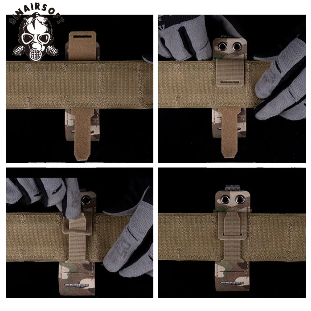 สายรัดแม็กกาซีน SINAIRSOFT แบบ MOLLE ซ้าย-ขวา พร้อมตัวล็อคแบบแม่เหล็ก สำหรับใส่แม็กกาซีน ใช้กับเข็มขัดแนวทแยง อุปกรณ์เสริมสำหรับการล่าสัตว์ ชุดป้องกันตัวแบบ Plate Carrier อุปกรณ์ฝึกซ้อม Airsoft