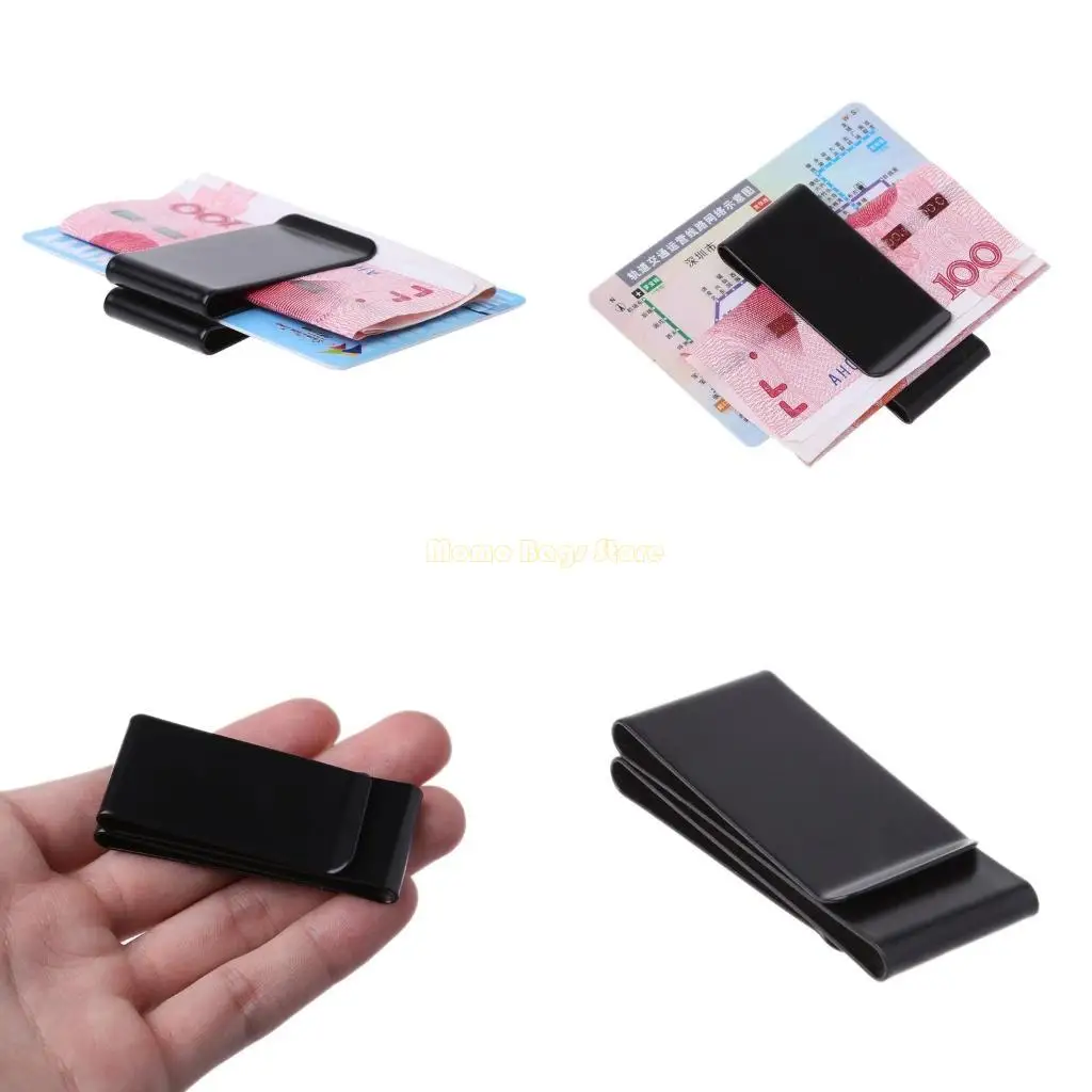

X90D Stainless Steel Double-sided Money Clip Purse Wallet Credit Card Holder