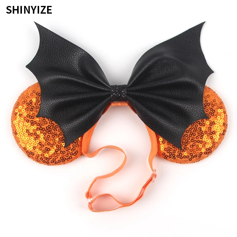 Halloween Adjustable Mouse Ears Elastic Headband For Adult/Kids Bow Nylon Hairband Festival Party Cosplay DIY Hair Accessories