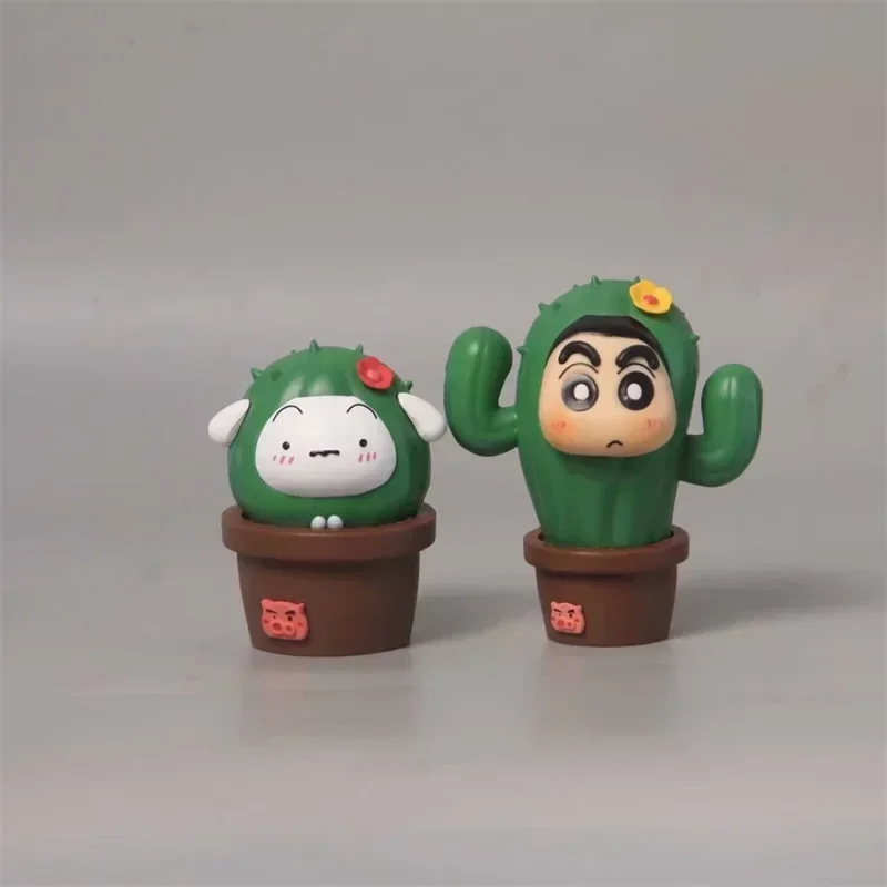 Crayon Shin-Chan Family Photo Cos Cactus Shaped Handheld Model Miyako Nohara Hiroshi Wild Quainey Nini Japanese Anime Cactus