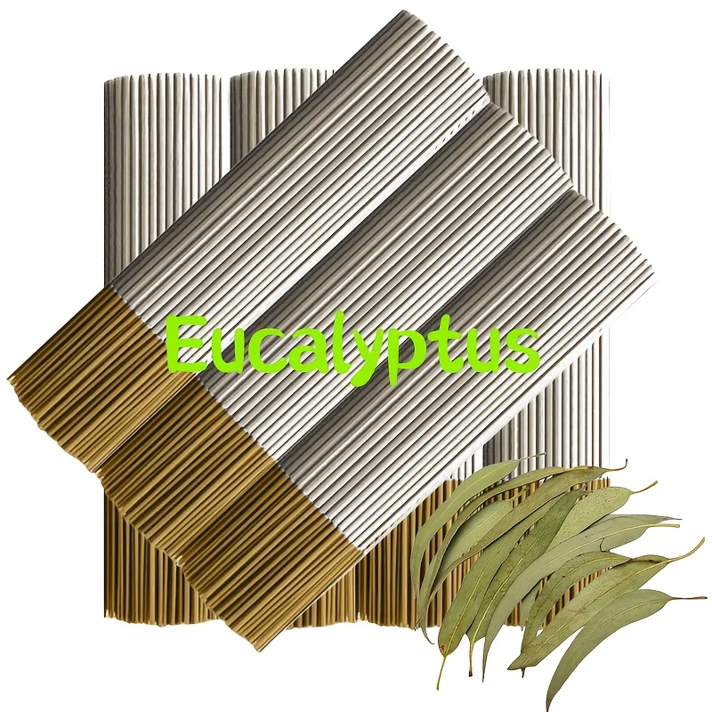 Eucalyptus Aromatherapy Incense Sticks 25/85/185/385/685 Pack - Premium Natural Bamboo Incense Sticks, Providing a Fresh and Refreshing Mint Scent, Perfect for Home Yoga, Meditation, and Holiday Decoration (Christmas, Halloween, Thanksgiving) - They Can Purify the Air and Provide a Sense of Relaxation
