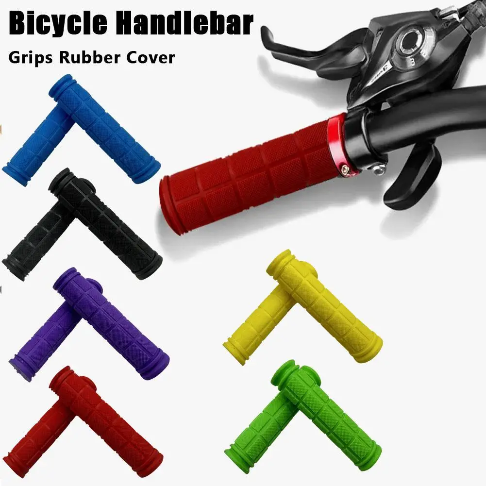 2Pcs Bike Handle Grips Rubber Bicycle Grips Handlebar Grips for BMX Mountain MTB Beach Cruiser Scooter Folding Bike Soft