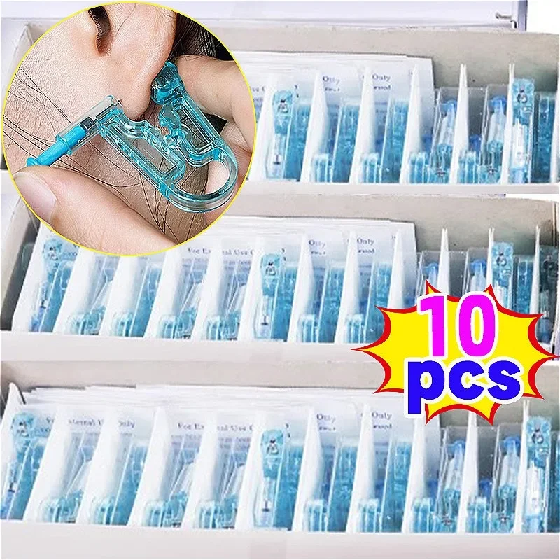 موضة الأزرق الأذن ثقب مجموعة أدوات للمسدس العقيم المتاح صحي سلامة الأنف القرط ثقب أداة مجموعة آلة عدة ترصيع مجوهرات للجسم #2