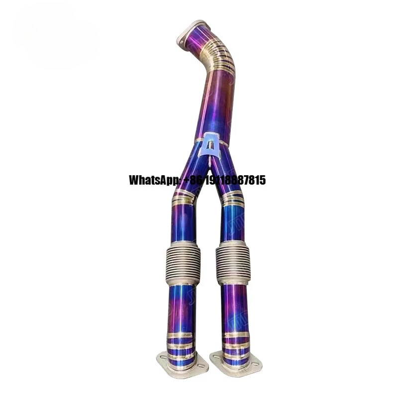 For Nissan GT-R R35 Titanium Exhaust System Full Catback Straight Pipe 2007-2024 Model