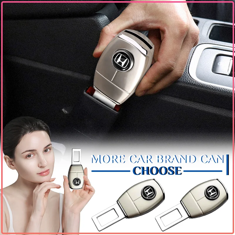 

Car Safety Extension Buckle Rhinestone Extension Buckle Insert Plug Seat Belt Clip for Honda Mugen Power TypeR Wheel Center Caps