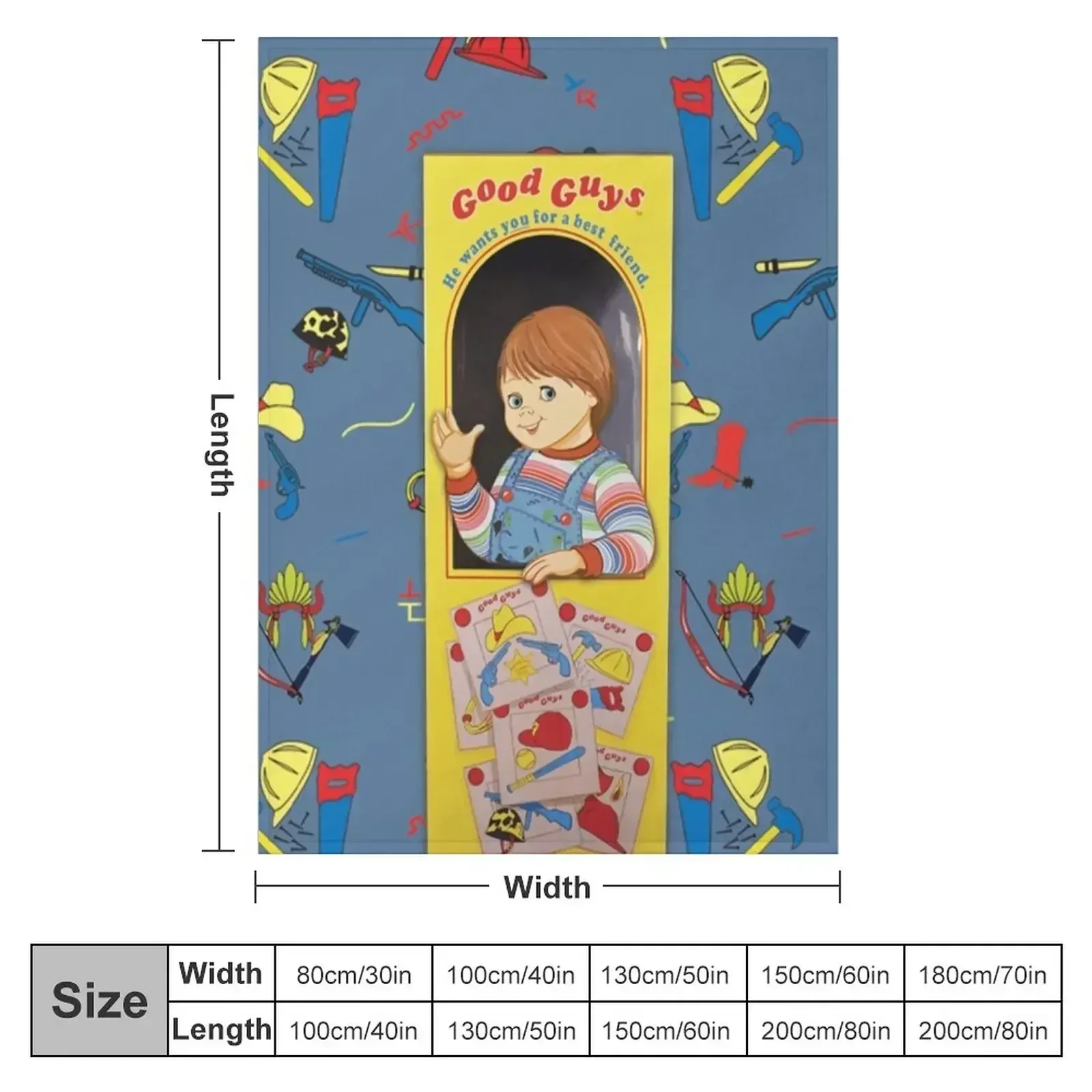 The Good Guys - Childs Play ft. Chucky Throw Blanket Decorative Beds Flannels Camping Shaggy Plaid Kid'S Blankets
